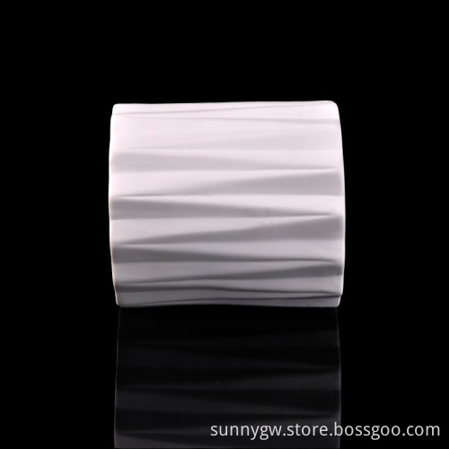 white stripe ceramic candles jars